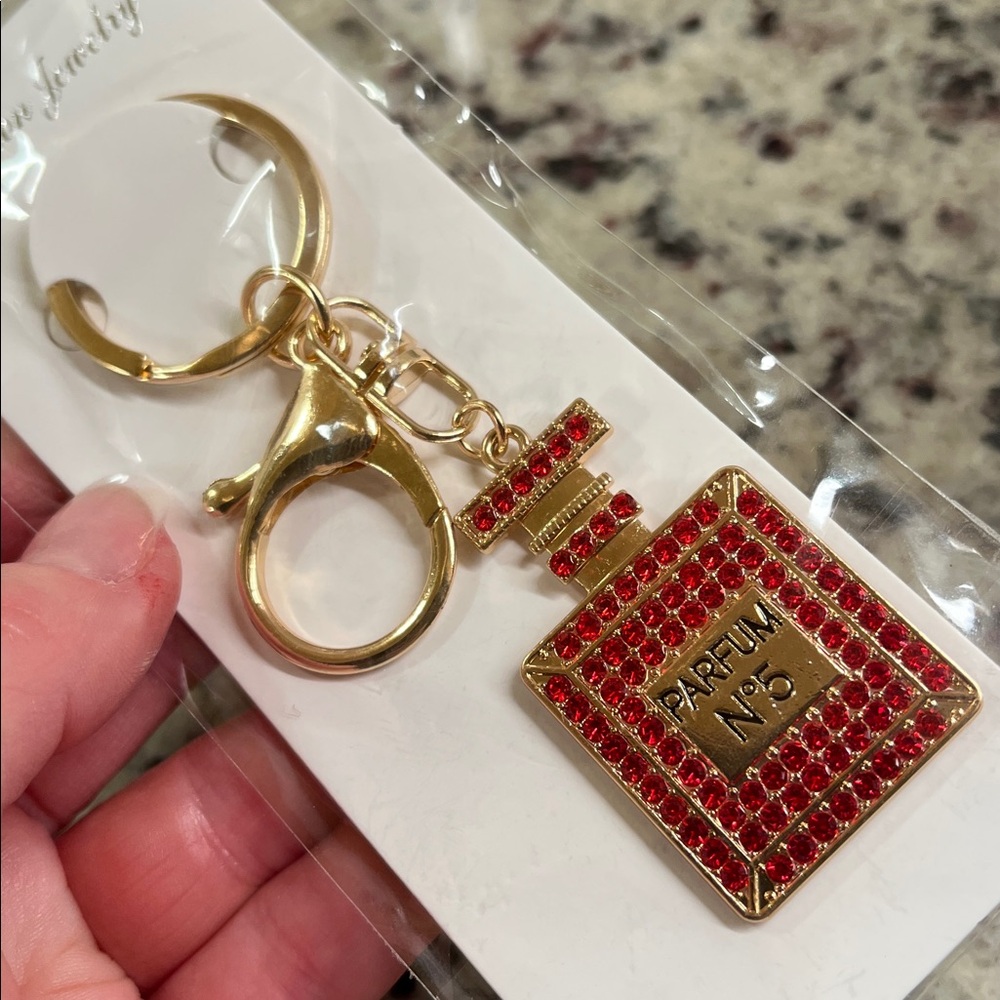 Perfume Bottle Bag Charm Pink NWT